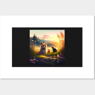 Majestic Mother Fox Posters and Art